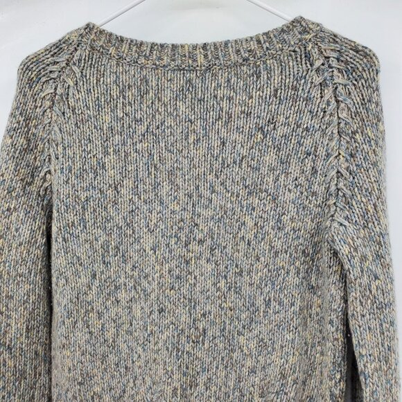 Theory Wool and Cashmere V Neck Long Sleeve Pullover Sweater Top Medium - Picture 11 of 12